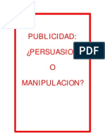 Publicidad Manipulación o Persuasión