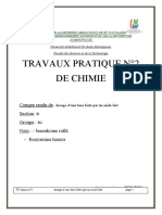 Travaux Pratique N°2 de Chimie: Compte Rendu de Section: Groupe: Nom: - Bensakrane Rafik - Benyamina Hamza