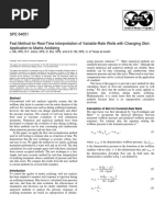 SPE 64651 Fast Method For Real-Time Interpretation of Variable-Rate Wells With Changing Skin: Application To Matrix Acidizing