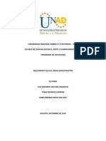 Documento de Sublíneas de Investigación Programa de Sociología