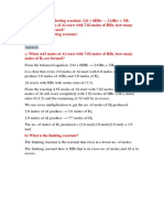 Consider The Following Reaction: 2al + 6Hbr 2albr + 3H A. When 4.63 Moles of Al React With 7.82 Moles of HBR, How Many Moles of H Are Formed? B. What Is The Limiting Reactant?