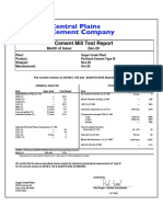 Cement Mill Certificate