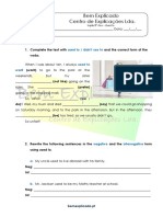 1.8 - Ficha de Trabalho - Used To