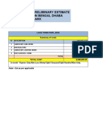 Preliminary Estimate On Bengal Dhaba Park: Lake Town Park - Boq Summary of Costs