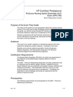 HP Certified Professional: Procurve Routing Switch Essentials V5.21 Exam (Hp0-790)