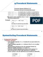 Systemverilog Procedural Statements: New Operators