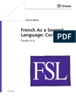 French Ontario Curriculum As Second Language