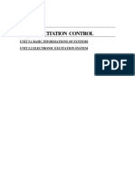 Unit 5 Excitation Control: Unit 5.1 Basic Informations of Systems Unit 5.2 Electronic Excitation System