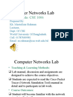 Computer Networks Lab: Course Code: CSE 1006