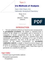 Topic 5 (Updated) Gravimetric Methods of Analysis 