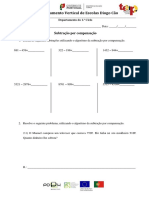 Ficha de Trabalho - Subtração Por Compensação