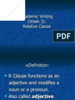 Academic Writing (Week 3) : Relative Clause