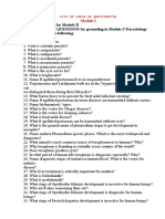 Concluding Session For Module II List of CHECK-UP QUESTIONS For Grounding in Module 2"parasitology and Parasitism" Are Following