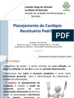 Planejamento de Cardápio e Receituário Padrão