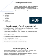 COnveyance of Water and Valve