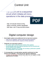 Control Unit: The Control Unit Is A Sequential Circuit Which Initiates All Micro-Operations in The Data Processor