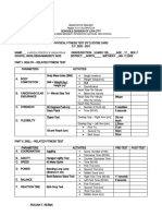 Fitness Test Score Card - iminHS