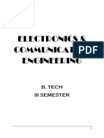 Electronics & Communication Engineering: B. Tech Iii Semester