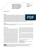 Distributive Leadership Functions, Readiness For Change, and Teachers' Affective Commitment To Change: A Partial Least Squares Analysis