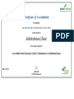 Certificate of Accreditation: Abdulrahman Chaar