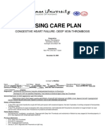 Nursing Care Plan: Congestive Heart Failure-Deep Vein Thrombosis