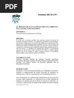 El Proceso de Evaluación de Impacto Ambiental en La Legislación Panameña