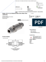 8A-F8L-50-SS Parker - Parker, 1 - 2 in A-Lok Stainless Steel Inline Water Filter 19.64L - Min - 432-5280 - RS Components