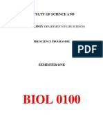 BIOL 0100 Course Syllabus