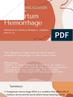 MCN 209 Obgyne Rotation: Postpartum Hemorrhage