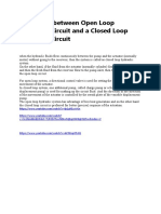 Difference Between Open Loop Hydraulic Circuit and A Closed Loop Hydraulic Circuit