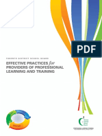 TDSB Effective Practices For Providers of Professional Learning and Training Final