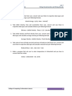 Lab-3 Exercises:: Course Title: Lab-3 Programming Fundamentals String Concatenation and String Literals