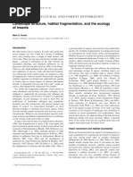 Hunter - 2002 - Landscape Structure, Habitat Fragmentation, and The Ecology of Insects