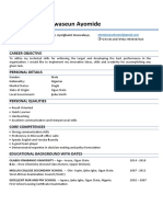 Oketola Oluwaseun Curriculum Vitae