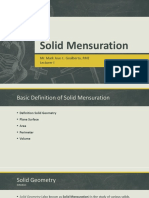 Basic Definition of Solid Mensuration