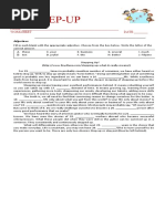 SU WORKSHEET - Grade 6 4th QTR PT Eng