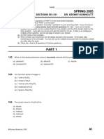 Chemistry 101 SPRING 2005: Exam 1 Form A SECTIONS 501-511 Dr. Keeney-Kennicutt