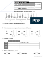 Ficha de Avaliação Set-Out - 3º Ano MAT - II