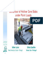 Behaviour of Hollow Core Slabs Under Point Loads