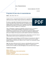 Manual de Operación y Mantenimiento 631G - Programa de Intervalos de Mantenimiento