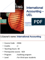 International Accounting - UEL: Truongthihanhdung@uel - Edu.vn