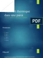 Transfert Thermique Dans Une Paroi