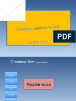 Assalamu'alaikum WR.W B.: Passive Voice