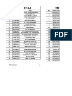 Kelompok A Kelompok B: Nomor Test Nama Nomor Test