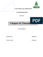 Chapter #1 Tutorial Class: Faculty of Economics and Administration Accounting Department ACCT 117