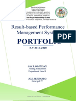 Result-Based Performance Management System: Portfolio