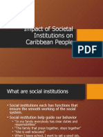 Impact of Societal Institutions On Caribbean People