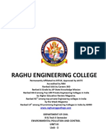 Raghu Engineering College: Department of Civil III B.Tech II Semester Environmental Pollution and Control