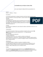 Cuestionario de Identificación para El Espectro Autista