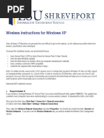 Wireless Instructions For Windows XP: 1. Required Update !!!